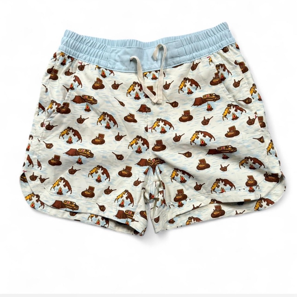 Magellan Outdoors Light Blue and Brown Patterned Men Shorts